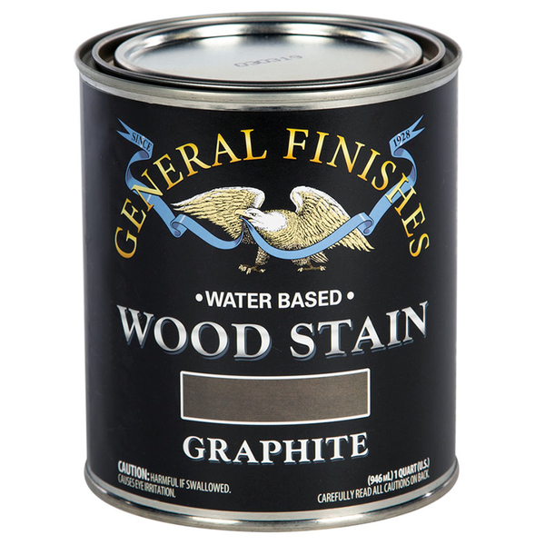 General Finishes 1 Qt Graphite Wood Stain Water-Based Penetrating Stain WJQT